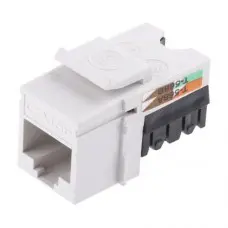 [C6CJAKU013] LEVITON C6CJAKU013 CAT6 Snap-in-jacks, unshielded, white colour.