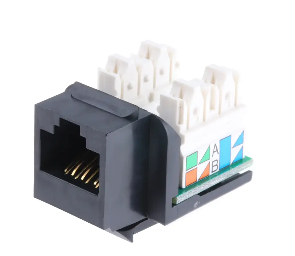[C6CJAKU012] Leviton Cat6Plus Snap In Jack Unscreened 110 IDC Black.