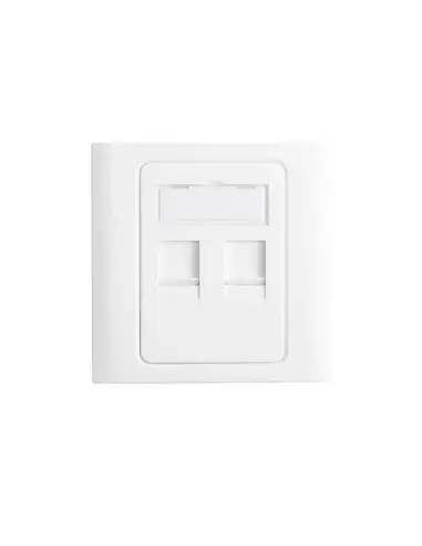 [MMCWDOUNI071] Leviton (Brand-Rex) - MMCWDOUNI071 - 86x86mm Double port faceplate, shuttered.