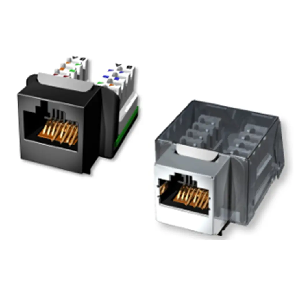 [AC6JAKU0K2] Leviton (Brand-Rex) - AC6JAKU0K2 - Module Jack Cat6A10G+ Snap In Unscreened LSA IDC BLACK.