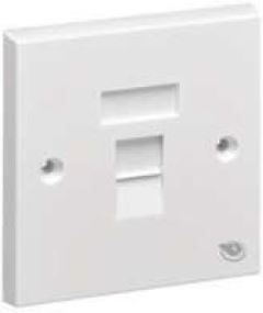 [MMCWDOUNI070] Leviton (Brand-Rex) - MMCWDOUNI070 - 86x86mm Single port faceplate, shuttered.