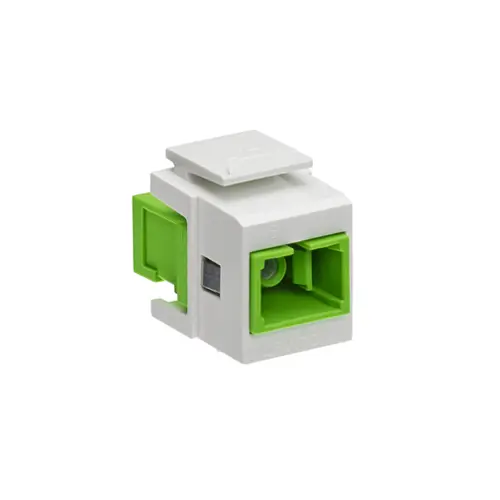 [41086-ALW] Leviton - 41086-ALW - Adapter QuickPort® LC/APC SM SHUT GREEN/WHITE.