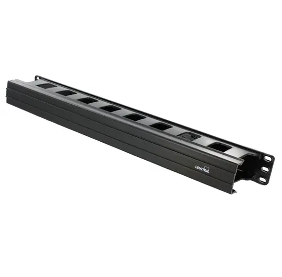 [491RU-HFO] Leviton - 491RU-HFO - VERSI-DUCT Horizontal Manager, 1RU, Covered, Front Only.