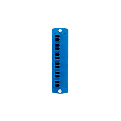 [5F100-2LL] Leviton - 5F100-2LL - 6-PACK PLATE DUPLEX LC SM (12 FIBER) BLUE ZIRCONIA CERAMIC SLEEVE.