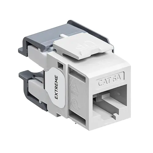 [6110G-RW6] Leviton - 6110G-RW6 - eXtreme CAT6A QuickPort Jack, Channel-Rated, 10G, White.