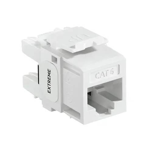 [61110-RW6] Leviton - 61110-RW6 - Module Jack Extreme CAT6+ QuickPort® Connector White.