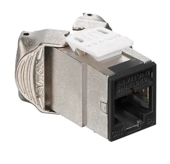 [6ASJK-RE6] Leviton - 6ASJK-RE6 - Atlas-X1™ Cat6A Shielded QuickPort® Module Jack, Component-Rated, Black.