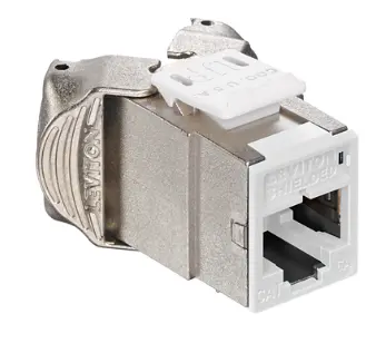 [6ASJK-RW6] Leviton - 6ASJK-RW6 - Atlas-X1™ Cat6A Shielded QuickPort® Module Jack, Component-Rated, White.