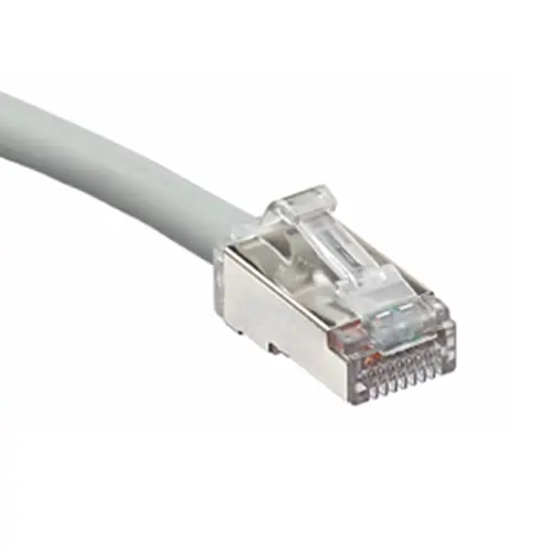 [AC6PCF020-8CCHB] Leviton - AC6PCF020-8CCHB - 10GPlus 2m Stranded 4 Pair RJ45 Blade Cord Grey LSZH, Clear Boots