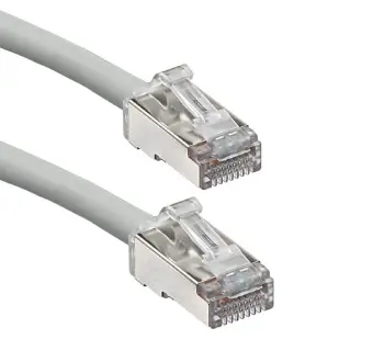 [AC6PCF030-8CCHB] Leviton - AC6PCF030-8CCHB - 10GPlus 3m Stranded 4 Pair RJ45 Blade Cord Grey LSZH, Clear Boots