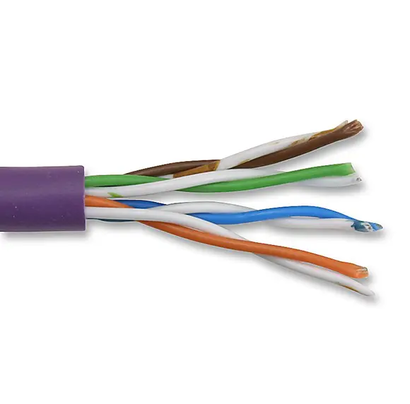 [C6U-ECA-B305VT4] Leviton - C6U-ECA-B305VT4 - Cat6 24 AWG U/UTP LSHF/LSZH Cable Violet - Euro class, 305Mtr/Roll.