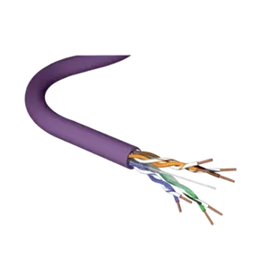 [C6U-HF1-Rlx-305VT] Leviton - C6U-HF1-Rlx-305VT - Cat 6 23 AWG U/UTP Cable, LSHF/LSZH, EuroClass Eca, Violet, 1000 ft (305 m), Box.