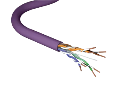 [C6U-HF1-Rlx-305VT] Leviton - C6U-HF1-Rlx-305VT - Cat 6 23 AWG U/UTP Cable, LSHF/LSZH, EuroClass Eca, Violet, 1000 ft (305 m), Box.