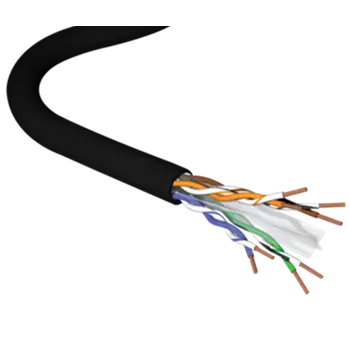 Leviton - C6U-HF1-X-500BK - Cat6 U/UTP 23 AWG 4 Pair External Cable, LSF/OH JKT, W/PE Outer JKT, Black, 500 mtr reel.