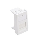 [LI145-1W1] Leviton - LI145-1W1 - Bezel Adapter French Style 22.5x45mm, Flat Keystone, White.