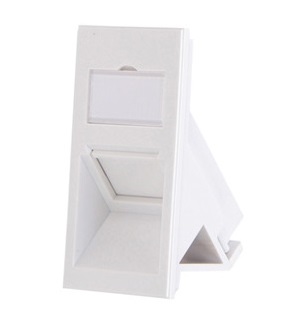 [LI150-AW1] Leviton - LI150-AW1 - Bezel Adapter UK Style 25x50mm, Shutter Angled Keystone, White.