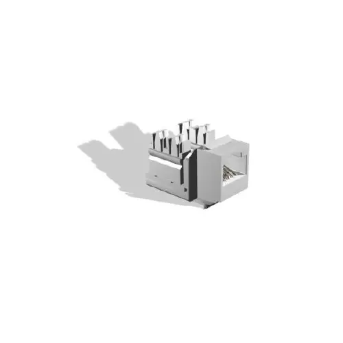[C6CJAKU0K3] LEVITON C6CJAKU0K3 MODULE RJ-45 CAT6A 10G+ SNAP-IN-JACK, UNSHIELDED White.