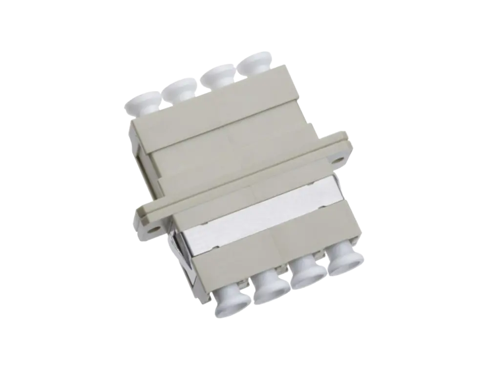 [BHCA4SM001] Leviton (Brand-Rex) - BHCA4SM001 - LC Quad, single-mode, zirconia ceramic sleeve, flanged, blue.