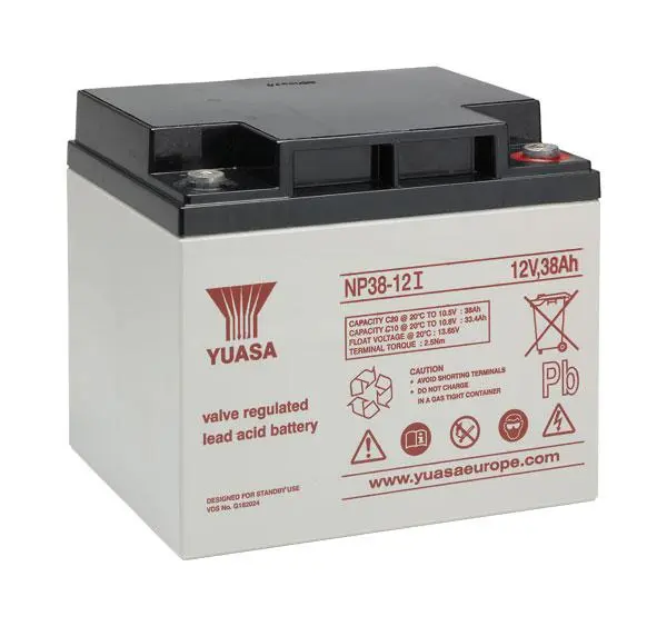 [NP38-12I] Yuasa - NP38-12I - Industrial VRLA Battery (12V 38Ah). 