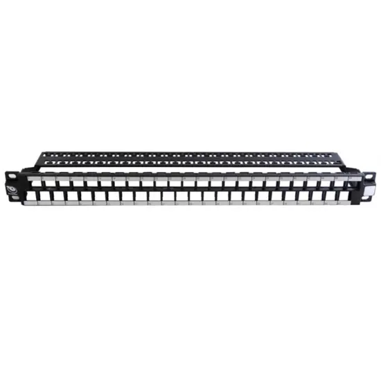 [MMCPNLX48SIJ1U2] Leviton (Brand-Rex) MMCPNLX48SIJ1U2 1RU 48-Port Modular Inline Panel with Management Bar.