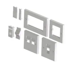 [MMCWDOUNI040] Leviton (Brand-Rex) MMCWDOUNI040 50 x 50 mm Blank, white