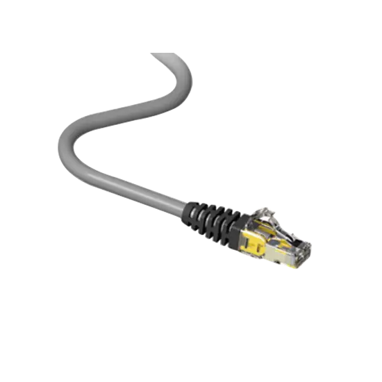 Leviton (Brand-Rex) C6CPCS010-888HB 1-meter (1m) Cat6 shielded Ethernet patch cable with a grey, (LSZH) sheath.