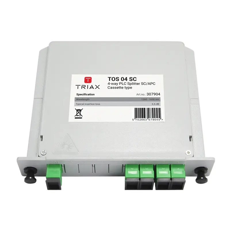 [307904] TRIAX 307904 TOS 04 SC, 4 Way PLC Splitter SC/APC.