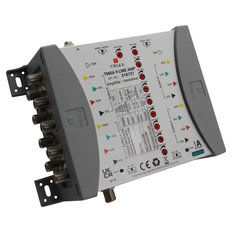 [318727] TRIAX 318727 TMSA 9 Line Amp, 9 Inputs, 20dB Gain.