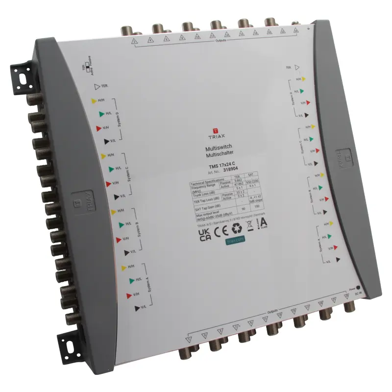 [318904] TRIAX 318904 TMS 17×24 C Multiswitch, Cascade, 17 Inputs, 24 Subscriber Outputs.