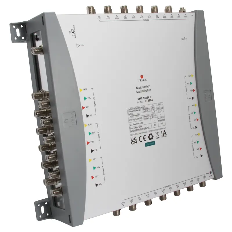 [318804] TRIAX 318804 TMS 13×24 C Multiswitch, Cascade, 13 Inputs, 24 Subscriber Outputs.