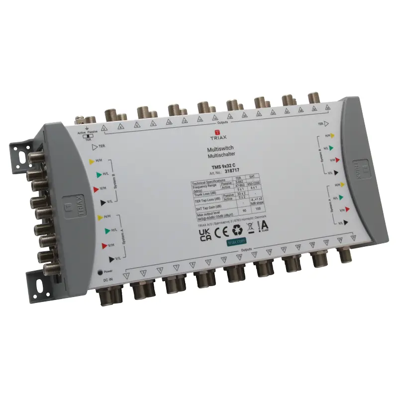 [318717] TRIAX 318717 TMS 9×32 C Multi switch, Cascade, 9 Inputs, 32 Subscriber Outputs.