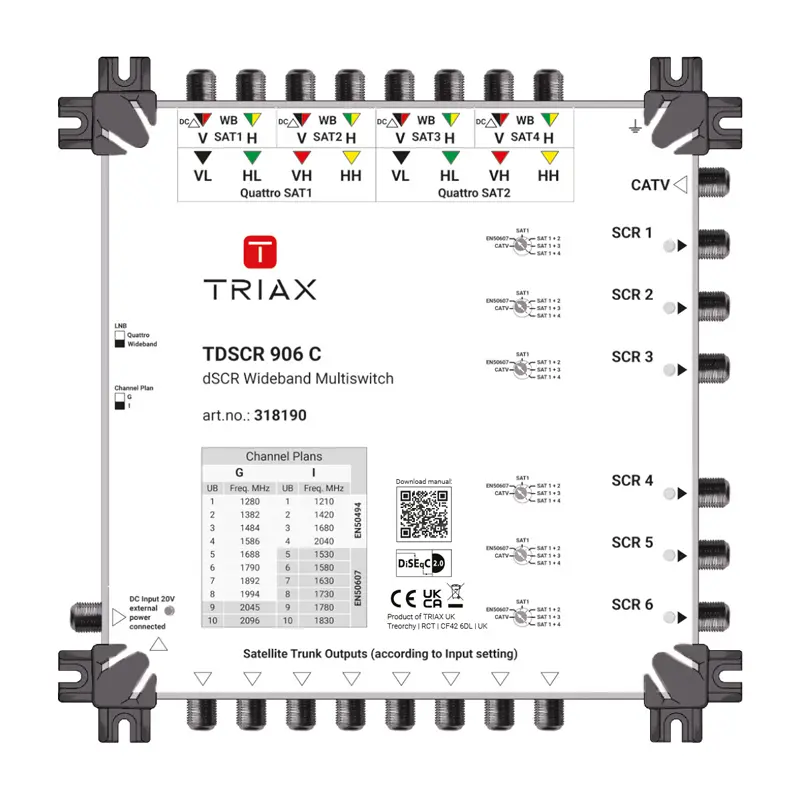 [318190] TRIAX 318190 TdSCR 906 C - SCR/DCSS Uni cable Multi switch.