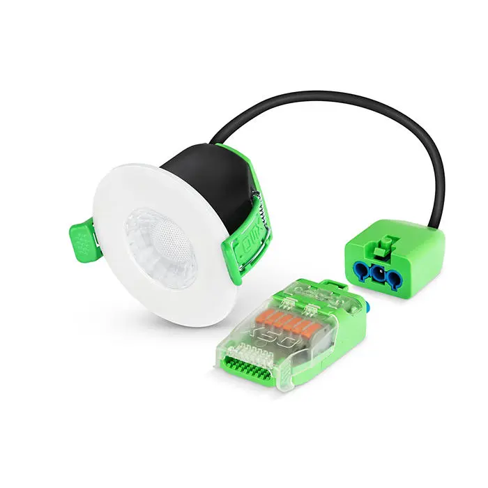 Leviton JC1101/WH10 - X50 Fire rated downlight 3W/5W IP65 3000/4000/5700K 400/650 lms White (10 pack).