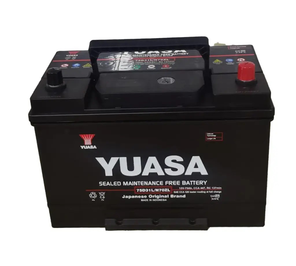 [75D31L/N0ZL] Yuasa - 75D31L/N0ZL Car Battery 12v 75ah Lead Acid Battery.