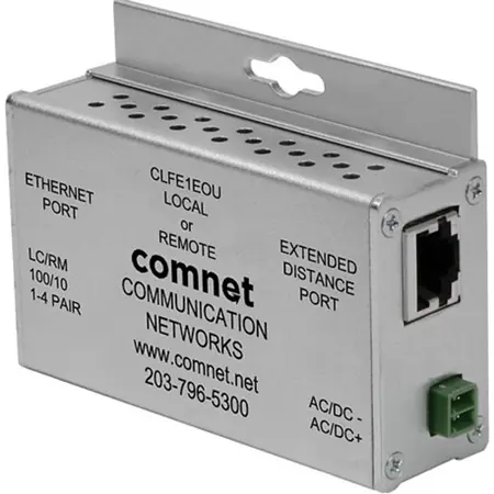 [CLFE1EOU] Comnet CLFE1EOU LOCAL/REMOTE 1CH ETHERNET OVERCAT5 WITH PASS-THROUGH POE 15W.