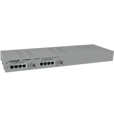 [CLLFE8POEC] Comnet CLLFE8POEC Ethernet Extender over Coax, Local, at PoE Passthrough Supported, 8-Channel.
