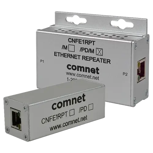 [CNFE1RPT] Comnet CNFE1RPT Hardened Ethernet Repeater, Tube Form, Pass-Through PoE.