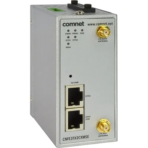 [CNFE3TX2CXMSE] Comnet CNFE3TX2CXMSE 4G LTE Cellular Gateway, HTTPS Support for Secure Management.