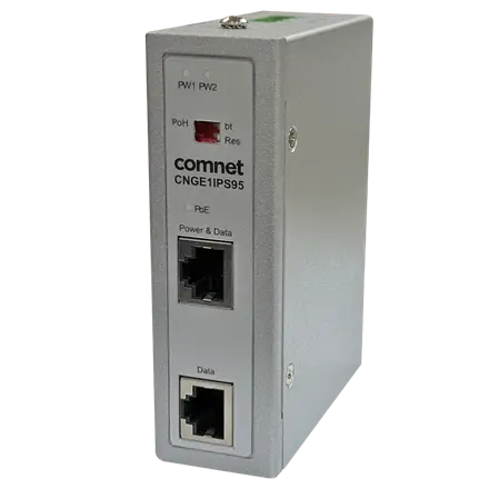 Comnet CNGE1IPS95 Industrial Hardened PoE++ Midspan Injector.