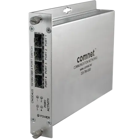 Comnet CNGE4US Hardened Unmanaged Switch, 4 SFP.