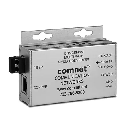 [CNMCSFP/M] Comnet CNMCSFP/M Hardened 10/100/1000 Media Converter, Mini, 100 or 1000 SFP Optical Port.