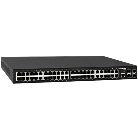 Comnet CWX52F4T48MP Commercial Managed L2+ PoE Switch, 4 SFP+, 48 RJ45.