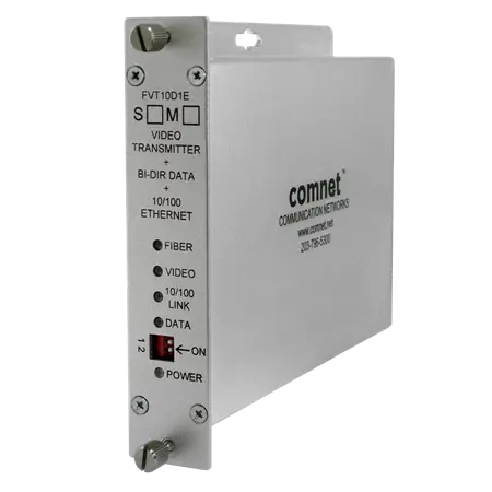 Comnet FVR10D1EM Analog Video Receiver/Data Transmitter/Ethernet, 1 Channel, multimode, 1 fiber.