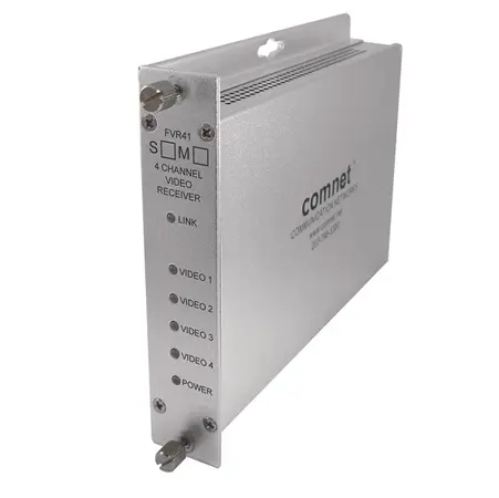 Comnet FVT41S1 Analog Video Transmitter, 4 Channel, single mode, 1 fiber.